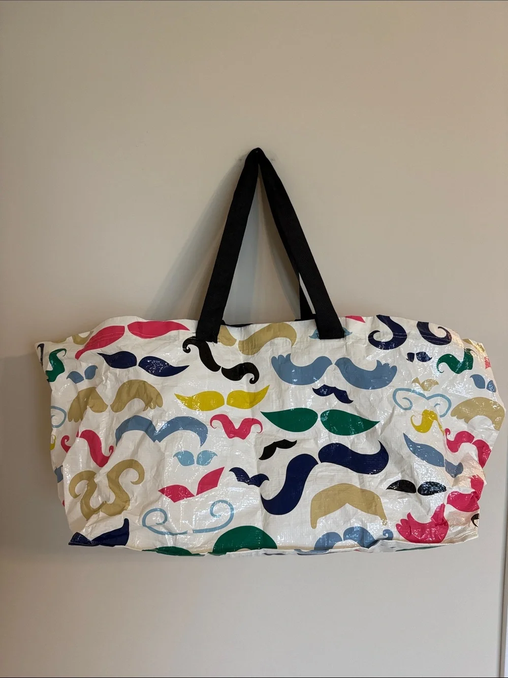 IKEA Mustache Banglig Frakta Large Reusable Tote Bag